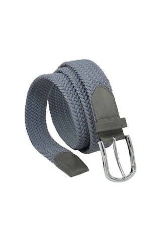 Süzer Deri 3.5 Cm. Elastik Esnek Unisex Örgü Kemer Füme Füme