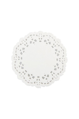 Dolphin Dantel Görünümlü Kağıt Bardak Altlığı - Çay Bardağı Kağıt Altlığı - 5 Adet 500'lü Paket Beyaz