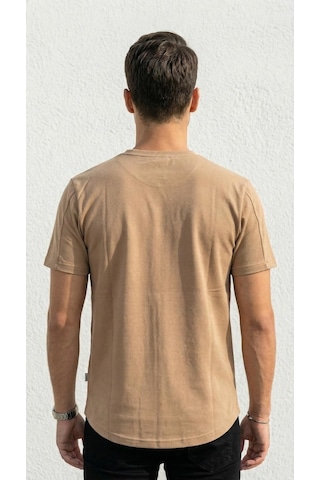 Plus Scorpion Erkek Slim Fit Basic Tişört Esnek, Terletmeyen Pike Dokulu Kumaş Taş