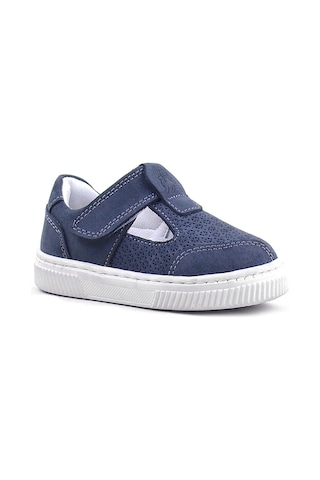 Rakerplus Bheem Hakiki Deri Lacivert Nubuk Cırtlı Bebek Sneaker Sandalet Lacivert