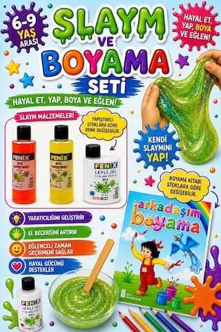 6-9 Yaş Slaym Ve İnce Boyama Seti