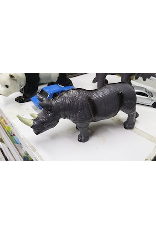 Plastik Oyuncak Büyük Boy Gergedan Rhino 17 Cm