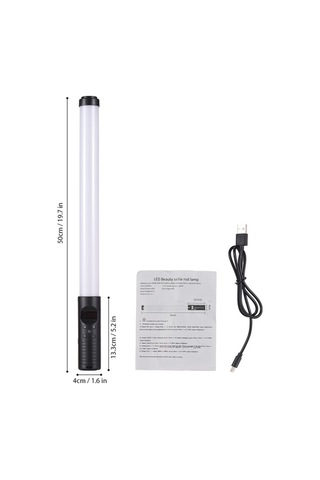Moly 1200mah Rgb El Feneri 3000k-6000k 76 Led Crı 85ra Type-c 2000lm Parlaklık Ayarı Siyah Siyah