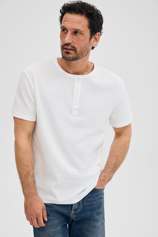 Grimelange Grımelange Calpen Organik Pamuklu Yakası Düğmeli Regular Fit Ekru T-shirt