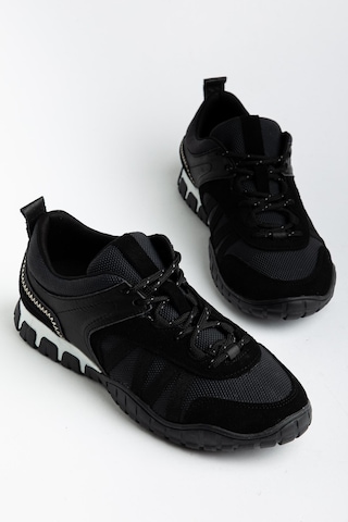 Suins Space Model Hakiki Deri Kadın Spor Ayakkabı Sneaker Siyah