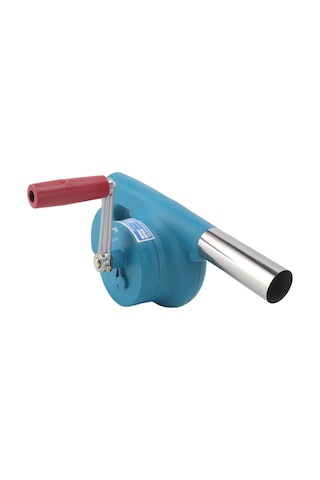 Shineyee Mavi El Çarklı Mangal Blowerı - Doğal Odun Ateşi Canlandıran, Yangın Gücü Artıran, Kamp Ve Pikniklerde Kullanılan Dış Mekan Isıtma Aracı Mavi