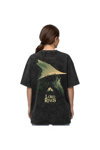 Tasarım Yüzüklerin Efendisi Gandalf Film Sırt Baskılı Unisex Over Siyah