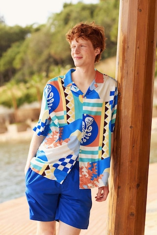 DeFacto File Astarlı Kısa Boy Deniz Şortu N0132AZ24HSBE104