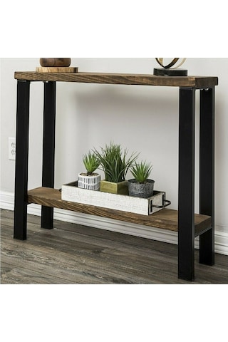 Metal Ayaklı Masif Ahşap  Dresuar. Ceviz