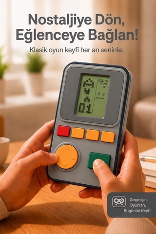 Özel Üretim Cihazı Cihaz Set Oyun Kolu Atari Joystick Tetris Gameboy Gc011 Gri