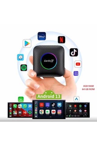 Carlinkit Tbox Ambient Carplay - Android13 4+64gb İmei Kayıtlı