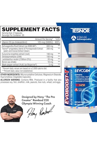 Evogen Evoboost-t Testo Booster Optimization Ashwa/gandha Tesnor