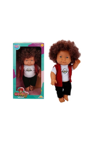 Sunman Curly Bebek Tulumlu Elbiseli Et Bebek 35    Cm