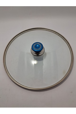 Cam Kapak 32 Cm Ve Parliement Mavi Kulp