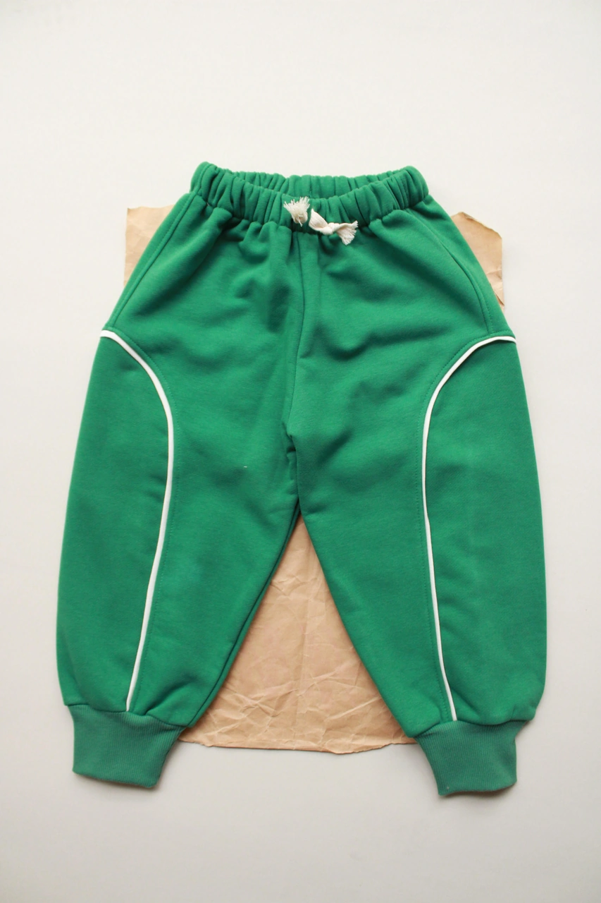 Yeşil Biye Detaylı Eşofman Altı Yeşil