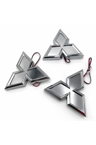 Mitsubishi 3d Işıklı Logo Arma Beyaz 7.6/8.7 Cm Led Logo Arma Mitsubishi Illuminated Vehicle Logo 3dbm