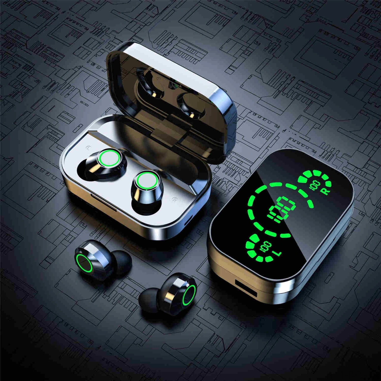 Dofolink Yd03 Tws Bluetooth Kulaklık, Yüksek Kaliteli Ses, Mikrofonlu, Büyük Kapasiteli Şarj Kutusu Ve Led Sayısal Göstergeli