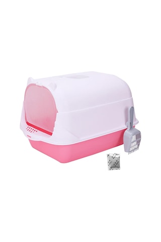 Kapalı Kedi Tuvalet Kapşonlu Kedi Kedisi Çöp Tavası Yüksek S. 10l Siyah