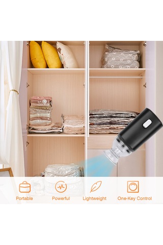 Reedark "usb Şarjlı Taşınabilir Vakum Pompası - Seyahat Ve Ev Kullanımı İçin 5 Vakum Torbası İle" Beyaz