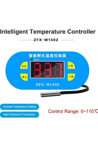 Pazly Zfx-w1302 Dijital Sıcaklık Kontrol Cihazı, Yüksek Hassasiyetli Yumurtlama Termostatı, Kuluçka Makinesi İçin