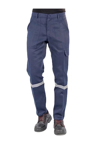 Erkek 7/7 Gabardin Kışlık Kargo Cepli İş Pantolonu Lacivert