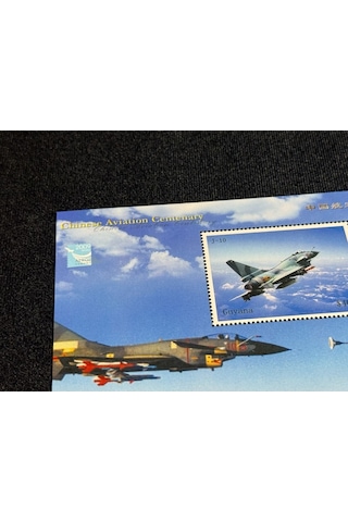 Guyana - 2010 - Chinese Aviation Centenary - Souvenir Sheet - Mnh Royal Aır Force Savaş Uçak Temal Teşhir Ürün