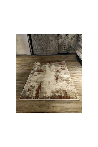 Woven Modern 03c Bej-kahve-bordo Halı Çok Renkli
