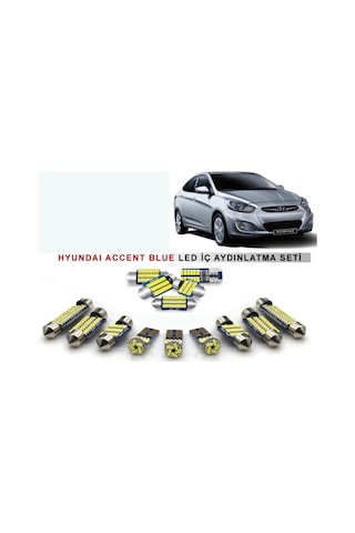 Hyundai Accent Blue Led Iç Aydınlatma Ampul Seti Parlak Beyaz