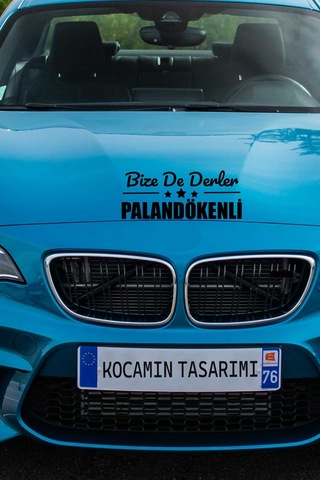 Erzurum Palandöken Dekoratif Araç Yazısı Erzurum Bize De Derler Palandökenli 40x15 Cm Dekoratif Yazı 40 CM - Siyah
