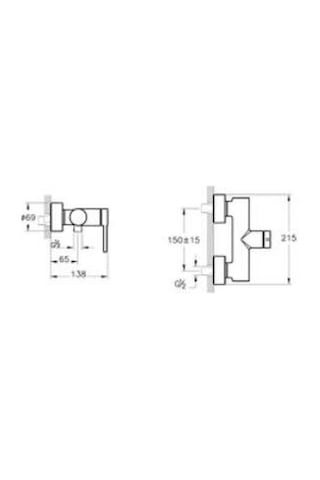 Artema Mınımax Round A43529 Duş Bataryası, Krom Diğer