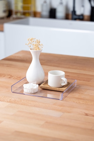 Finehome Belly Pleksi Kare Tepsi Şeffaf