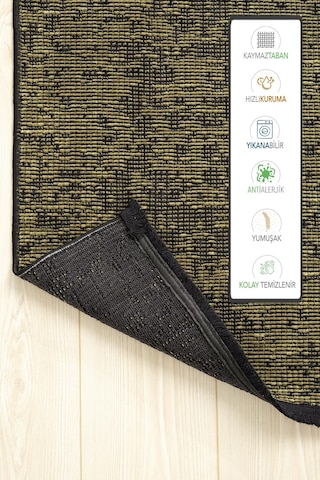 Rothi Pamuklu Kaymaz Taban Yeşil 2'li Banyo Paspas Seti 60x100 60x50 Yıkanabilir Modern Şönil