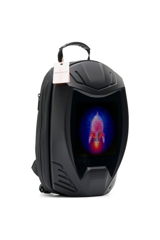Missidea Jarmend Siyah Halo Led Ekranlı Akıllı Sırt Çantası Kask Formlu Sert Kabuk+powerbank Hediyelidir