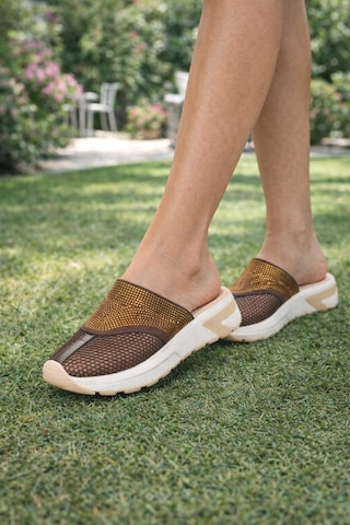 Kadın Günlük Rahat Slip-on Spor Terlik Kahverengi