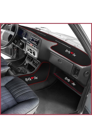 Tofaş Şahin Doğan Kartal Yüksek Torpido Halısı & Vites Konsol Yan Halı & Torpido Alt Sehpa Örtüsü Siyah