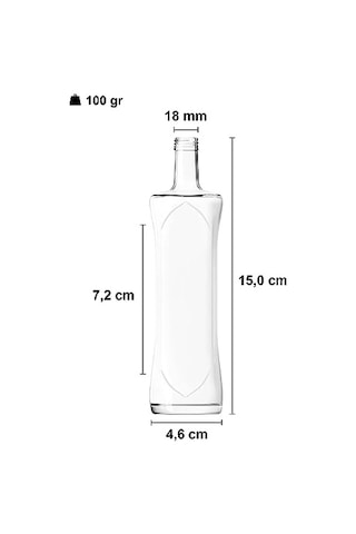 100 Ml Şeffaf Piramit Sosluk 100 Cc Kapaklı Kavisli Cam Şişe 6 Adet Altın/gold Metal Genel
