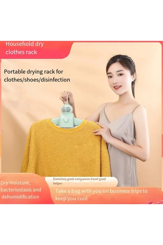 Xiaaokeji Taşınabilir Kurutma Elbise Askısı Ayakkabı Kurutma Makinesi Akıllı Ev Abd Fişi Yeşil