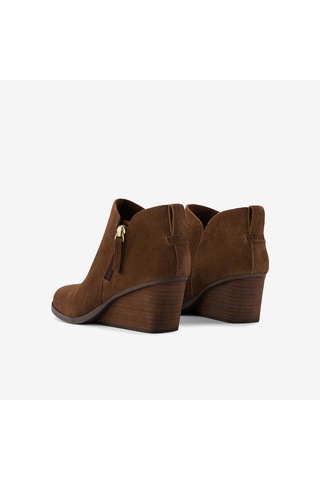 10023545 Hot Cocoa Suede Bot Kadın 10023545 Toms Goldie Wedge Ankle Bootie