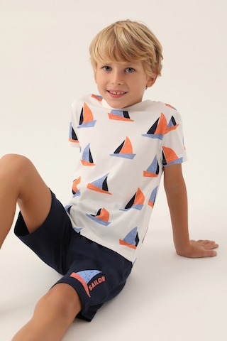 Rolypoly Boat Krem Erkek Çocuk Bermuda Takım 5274-42919 Krem