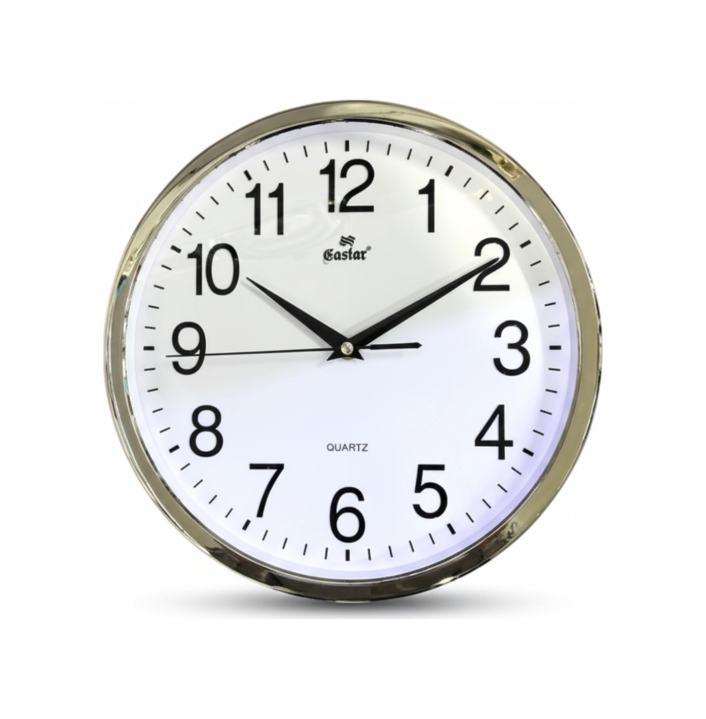 Eastar Metalize Kaplamalı Kabartma Rakamlı Duvar Saati 834 Kahverengi