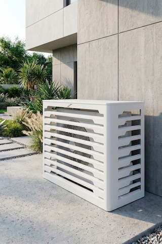 Klima Motoru/dış Ünite Gizleme/koruma Kafesi Xl 120x62x150 H Radius Beyaz