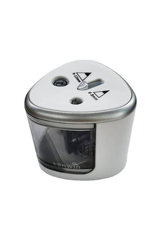 Pratik Çift Delikli Elektrikli Kalemtıraş Hem İnce Hem Kalemler İçin Kullanışlı Kırtasiye Ürünü