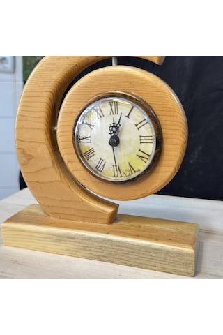 Ahşap El Sanatlar Ahşap Masa Üstü Saat Ahşap