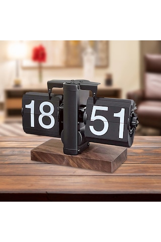 Suntek Flip Masa Saati Dijital Otomatik Tamamen-siyah-24-saat