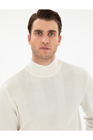 Pierre Cardin Erkek Ekru Kazak /triko 50300498-vr019 Ekru