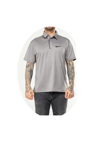 Nike Ef-4545 Erkek Battal Polyester Mesh Polo Yaka T-shirt Gri