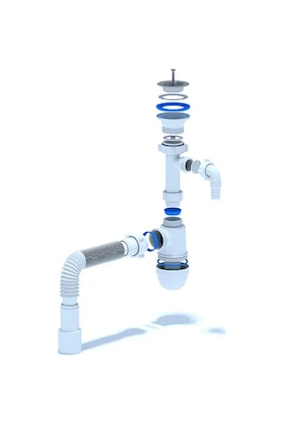 Anı Plast 1 1/4"x40 Bulaşık Makinesi Bağlantılı Lavabo Sifonu 316836823