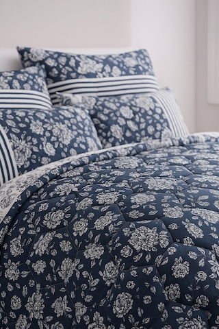 Cayprus Çift Kişilik Kapitone Dolgulu Pike 4 Mevsim Petek Dsn Yastık Kılıfı Dahil 200x230cm Lacivert