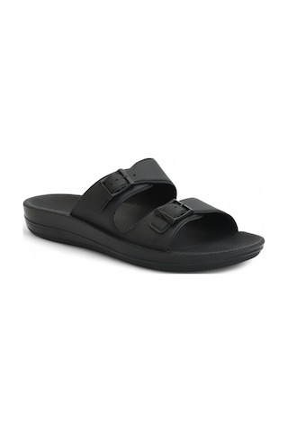 Ceyo 2142-9890 Tam Anatomik Unisex Hac Ve Umre İçin Dikişsiz Terlik Siyah