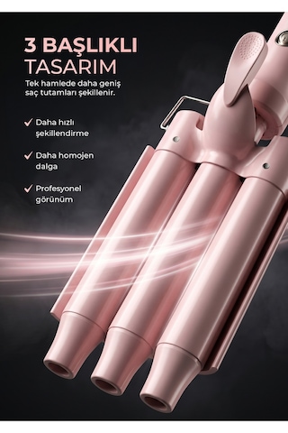 Ks-33 Wag Maşası 3x25 Mm 120w Su Dalgası Saç Maşası